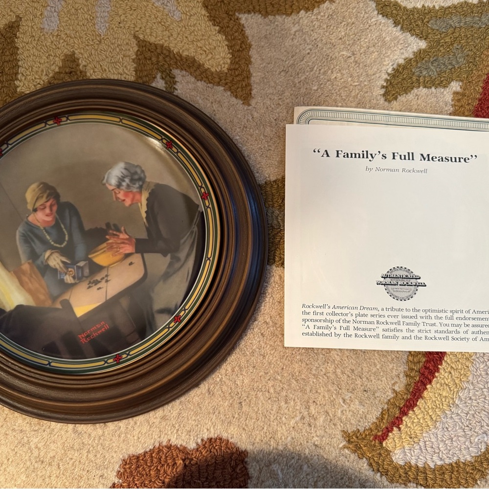 Norman Rockwell 'A Family's Full Measure' Picture Frame - Brown and Cream